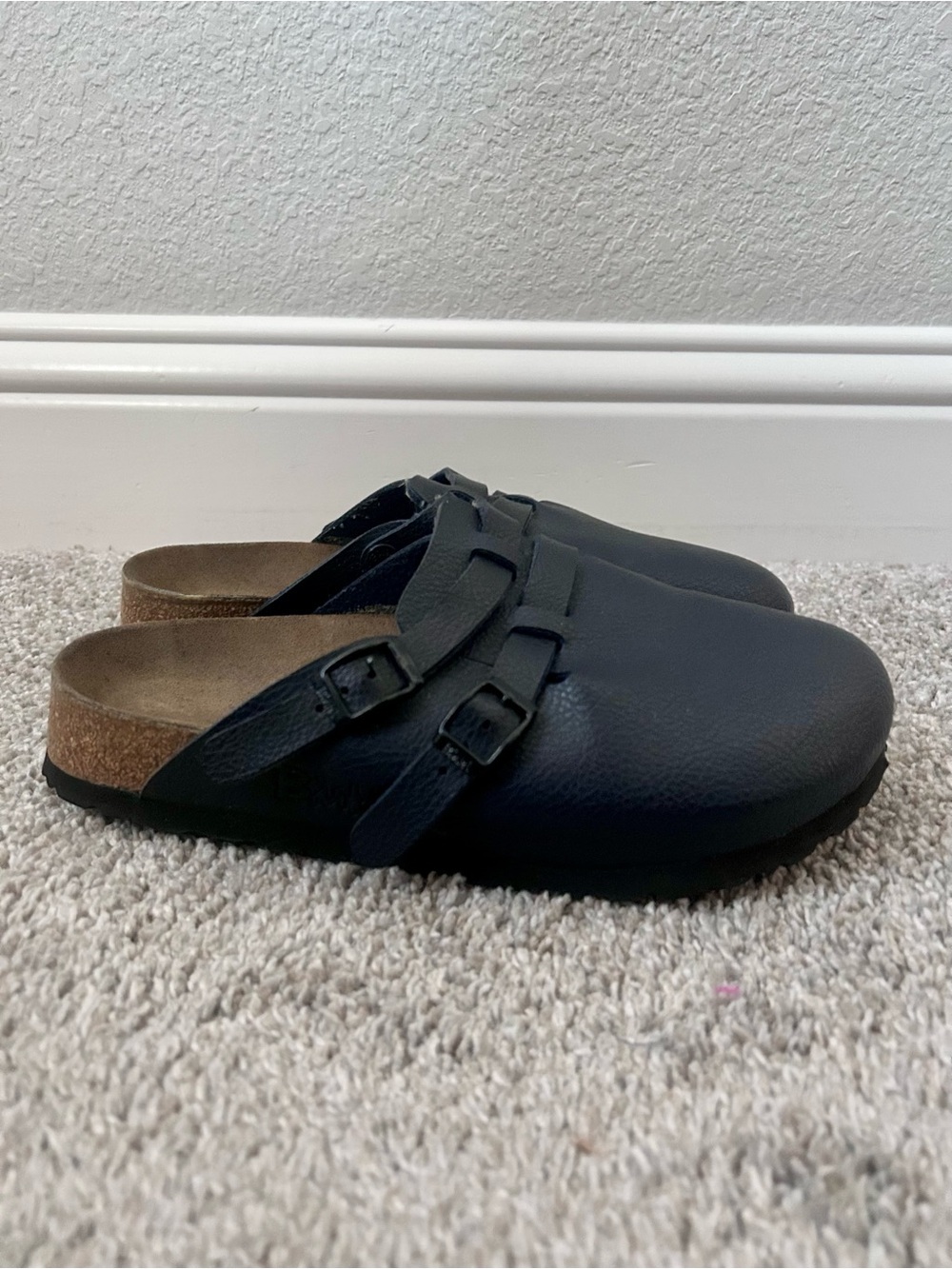 Birkenstock Birki’s Camden Double Buckle Clogs Size 37 US 6-6.5 Navy Blue - Picture 4 of 8